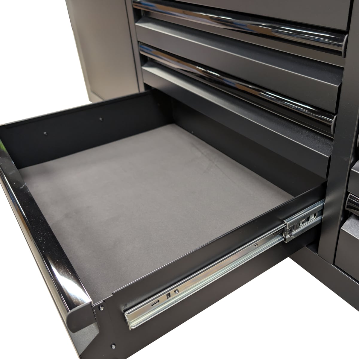 SGS 61in 9 Drawer Tool Chest | Split Stainless Steel Lift-Up Worktop | Black